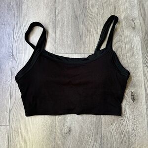 Aerie Ribbed Mix Longline Scoop Bikini Top Size L